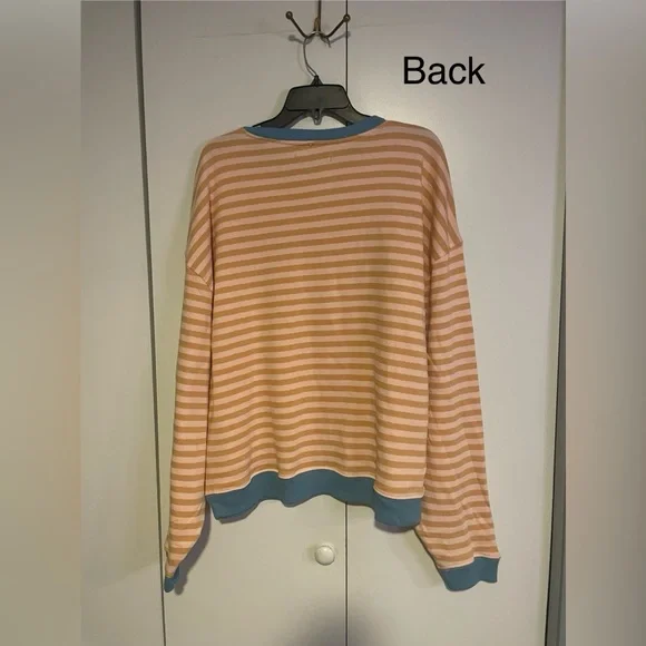 Free People Classic Striped Crew NWOT - Picture 7 of 8